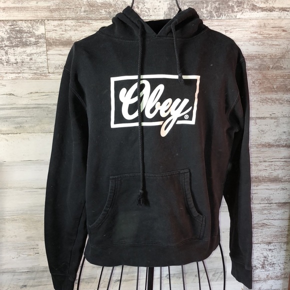 Obey propaganda sweatshirt hoodie size large kids obey black and white h… - Picture 1 of 8